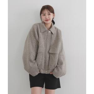 ブルゾン アウター 「ayu × LIAN」ステンカラーカールシャギーブルゾン レディース