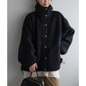 ブルゾン アウター スタンドカラー ボア ブルゾンコート レディース