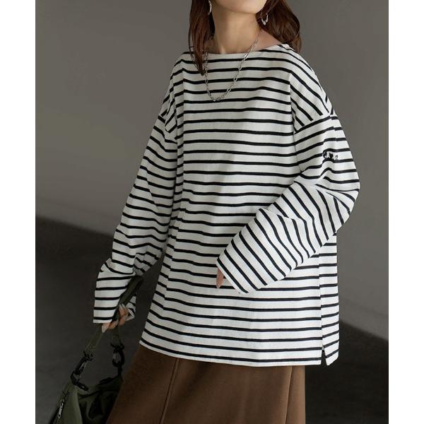 tシャツ 無地・ボーダー選べる バスクロンT レディース