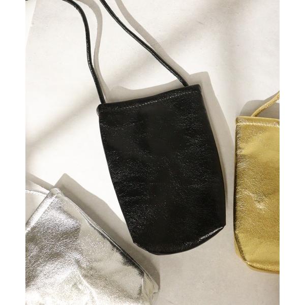 ショルダーバッグ バッグ メタリック  スマートフォン 巾着 ショルダー ポーチ レディース