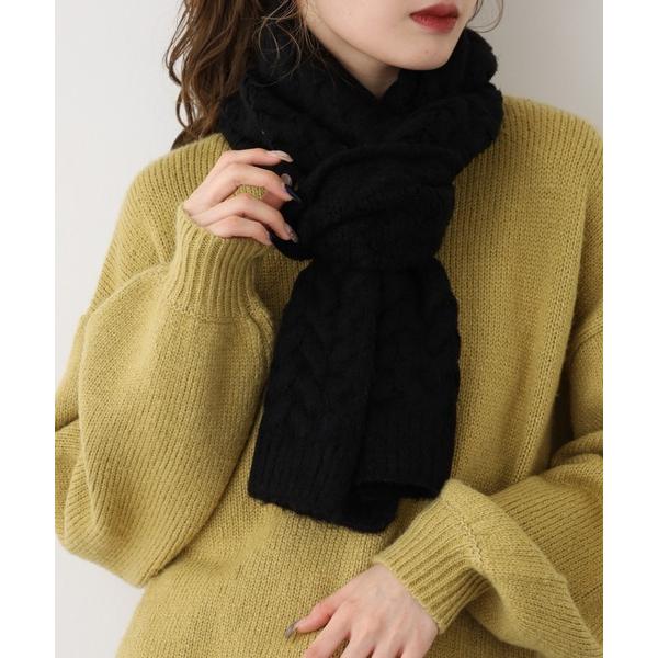 マフラー ストール ジグザグ編みニットマフラー レディース