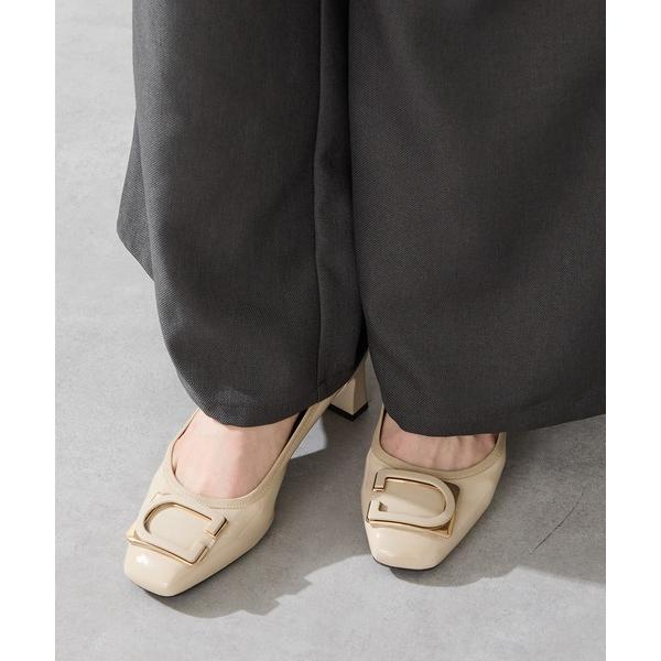 パンプス 変形モチーフソフトエナメルパンプス/52319