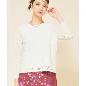 ブラウス シャツ 「モールレース／セットアップ可」パフスリーブブラウス レディース