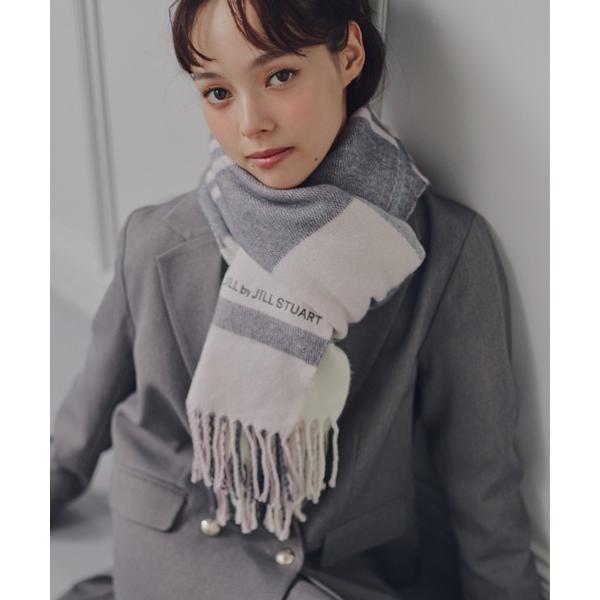 ストール マフラー エンブロイダリーロゴチェックストール レディース メンズ