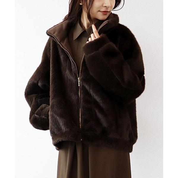 ムートンコート ボアコート フェイクムートンブルゾン レディース