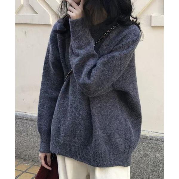 ニット セーター 「WEB限定」長袖ニットトップス「オフィスカジュアル 着回し抜群 大人」 レディー...