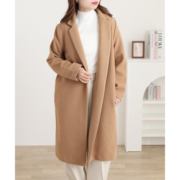 コート チェスターコート ストレッチメルトンチェスターコート レディース