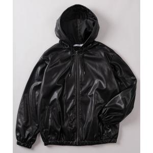 ブルゾン アウター 「83」フェイクレザー ジップ メンズ レディース