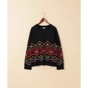 「KEITA MARUYAMA」 長袖ニット「Niko and...コラボ」 MEDIUM ネイビー レディース