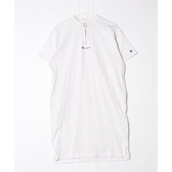 「Champion」 半袖ワンピース MEDIUM ホワイト レディース