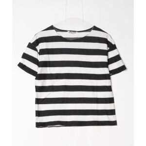 「GEORGES RECH」 ボーダー柄半袖Tシャツ 38 ブラック レディース