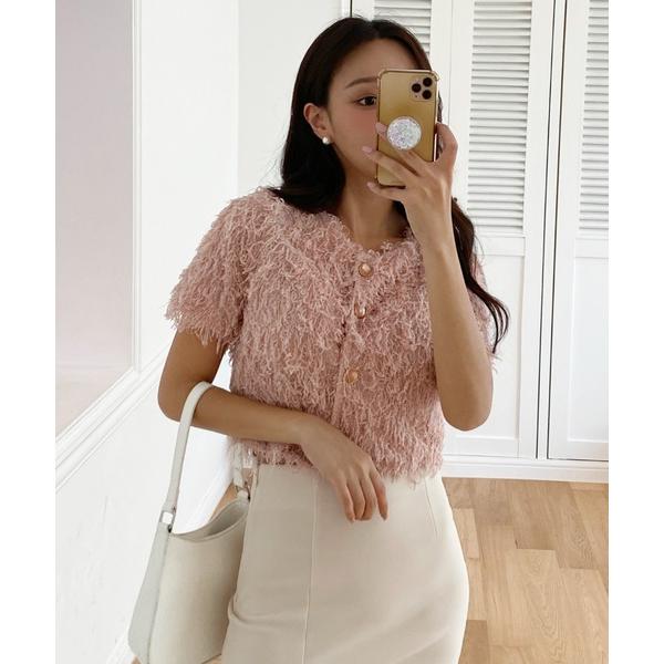 「by muni:r」 カーディガン FREE ピンク レディース