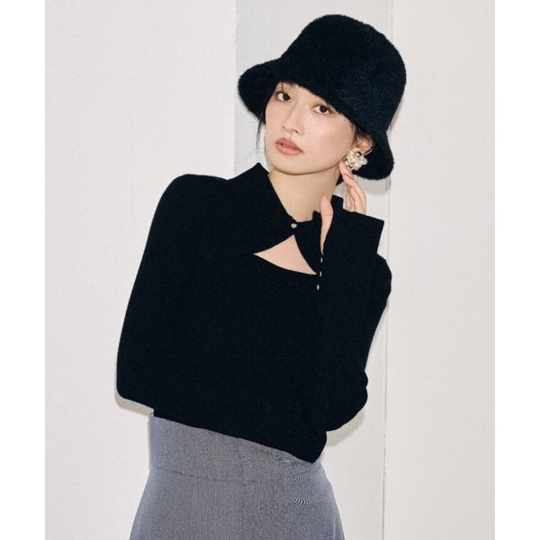 「LILY BROWN」 長袖ニット ONE SIZE ブラック レディース