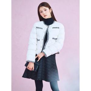 ダウンコート ダウンジャケット トリムデザインキルティングジャケット レディース