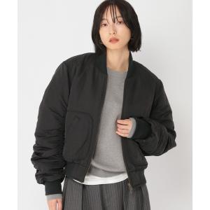 ブルゾン アウター 「daily CLIP」ミリタリーリブブルゾン レディース