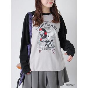tシャツ 「Disney」ナイトメアー・ビフォア・クリスマス/ラグランTシャツ レディース