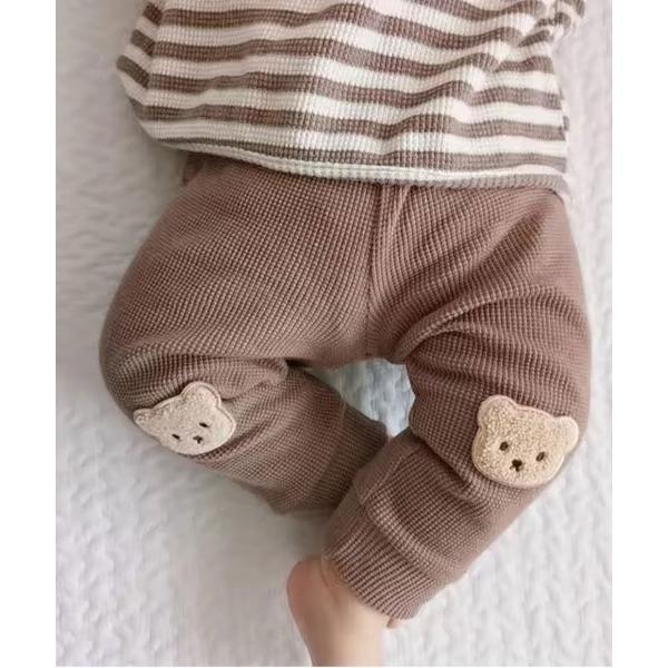 レギンス スパッツ 「 Bambin / ボンバン 」 くま ワッペン ワッフル レギンス キッズ ...