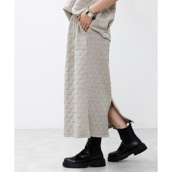 スカート トライアングルキルト　ストレートスカート
