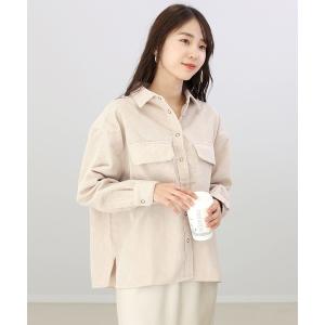 ブラウス シャツ コーデュロイフラップポケットシャツ レディース