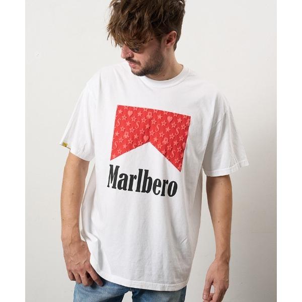 tシャツ mt10074-7oz ピグメントウォッシュドコットン天竺 MARBEROフォームプリント...