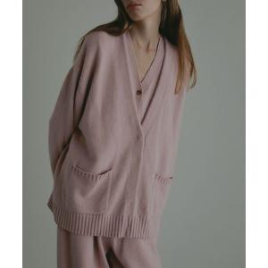 カーディガン プレーンステッチＶネックニットカーディガン レディース