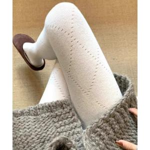 タイツ Argyle check knit tights レディース