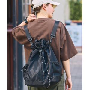 デイバック リュック 「撥水加工」5WAYドローコード巾着ショルダーバッグ / リュックサック「THE CRAFT CREW PRODUCTS」