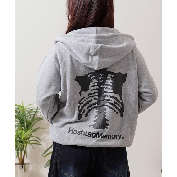 パーカー 「MEMORY」ボーンハート ジップパーカー / Bone Heart Zip Hoodi...