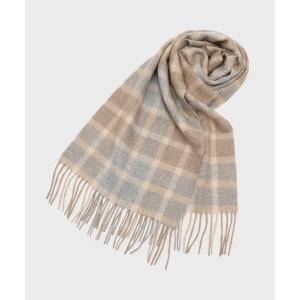 洗えるカシミヤ チェックマフラー