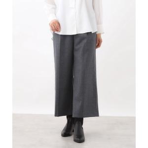 パンツ 「腰周りすっきり」ワイドクロップドパンツ レディース
