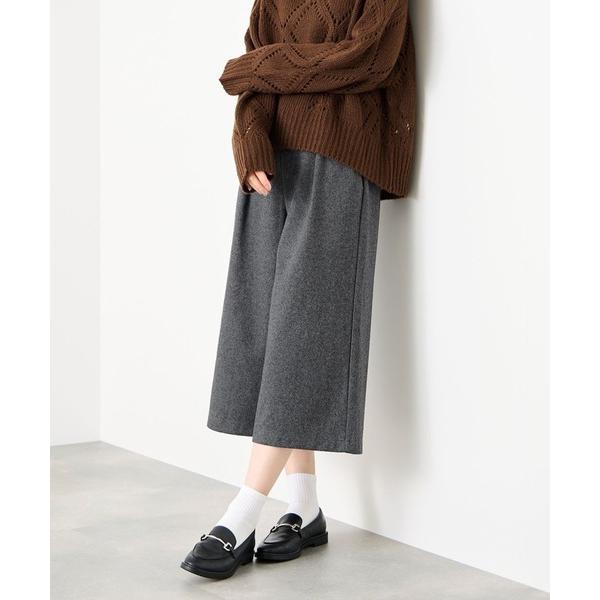 パンツ Idnes ツイードライククロップドパンツ レディース