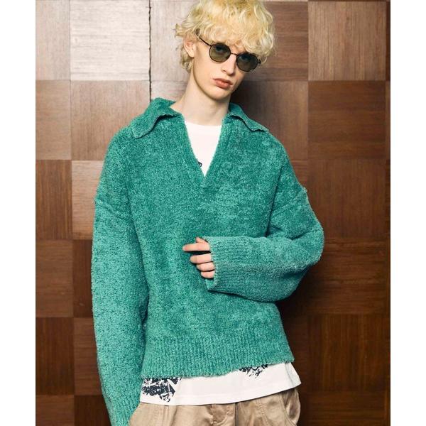 セーター ニット 「UNISEX」Fade Yarn Prime-Over Skipper Knit...