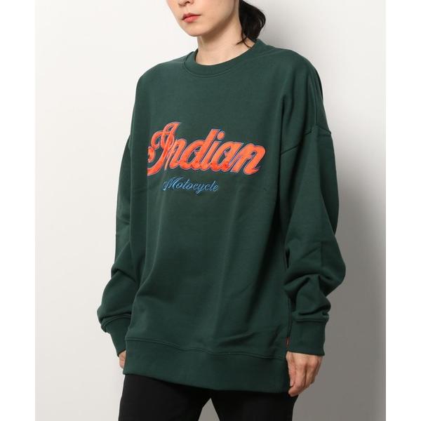 トレーナー スウェット 「RES」「INDIAN」サテン刺繍オーバーサイズトレーナー レディース メ...