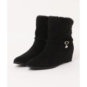 ブーツ インヒールボアショートブーツ レディース