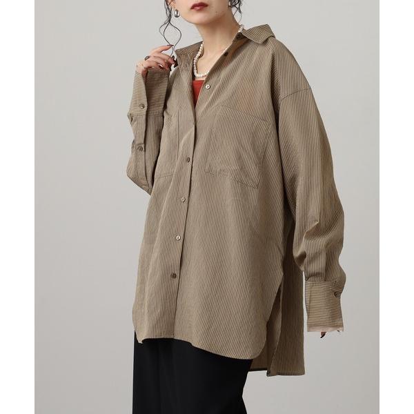 ブラウス シャツ hunch ストライプシャツ レディース