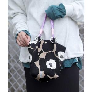 ハンドバッグ コードハンドル アソート柄 ニットバッグ / ハンドバッグ
