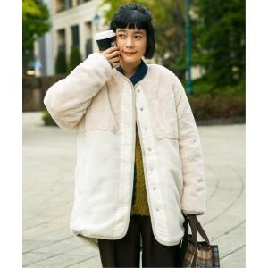 ブルゾン アウター リバーシブルファーキルトコート レディース