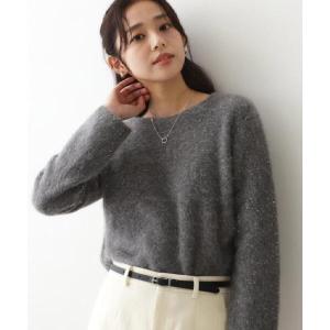 ニット セーター 「フォックス混／軽い着心地」ショート丈ニットトップス レディース