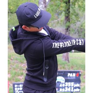 パーカー 裏起毛 (RM)「LUXE/R GOLF」スウェット×フリース スタンド ZIPパーカー メンズ