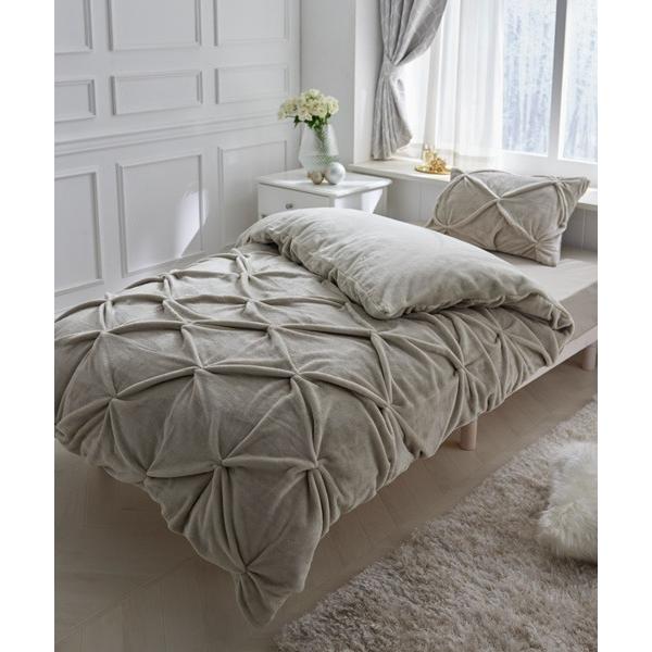 ベッド 寝具 ダイヤタックフランネル掛け布団カバー│ダブル「フルーエ/大人可愛い」