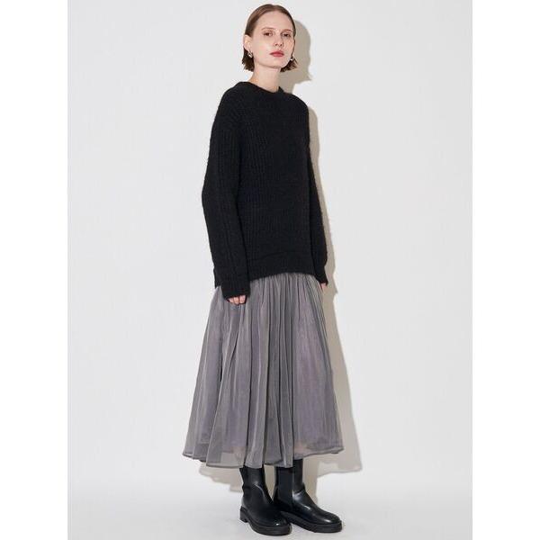 ワンピース ブラッシュヤーンニットドッキングワンピース