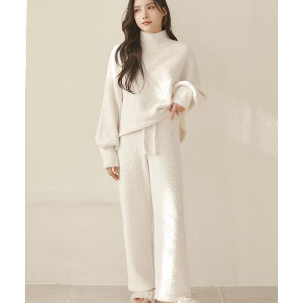 パジャマ ルームウェア 「P.snow」タートルネックトップス＆ロングパンツ レディース