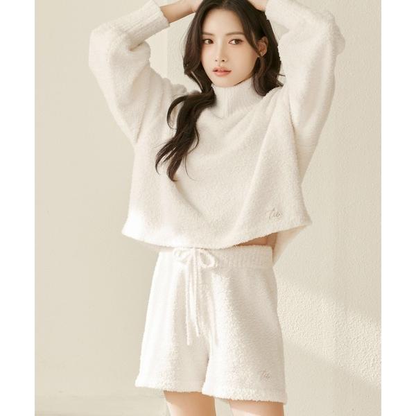 パジャマ ルームウェア 「P.snow」タートルネックトップス＆ショートパンツ レディース