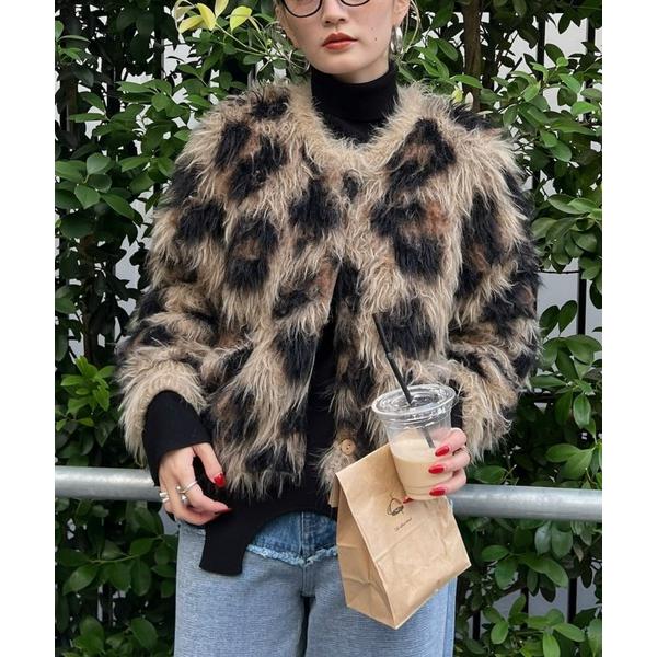 ニット セーター ANIMAL SHAGGY KNIT CARDIGAN レディース