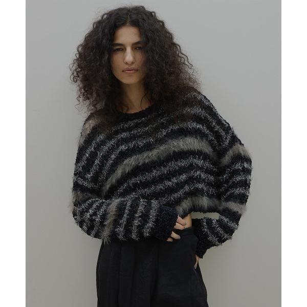 ニット セーター MIX YARN BORDER KNIT TOP レディース