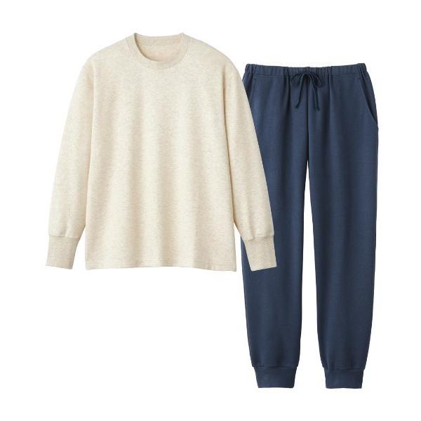 パジャマ ファイヤーアセドロン パジャマ 長袖長パンツ 綿混ダンボールニット 汗冷えぞくぞく解消中 ...