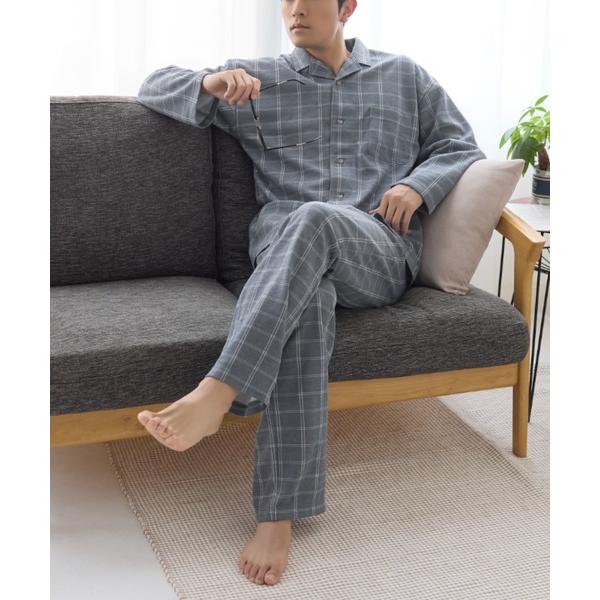パジャマ ファイヤーアセドロン パジャマ 長袖長パンツ 綿混ダンボールニット 汗冷えぞくぞく解消中 ...