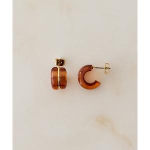 ピアス ライン入り樹脂クリアフープピアス レディースの買取情報