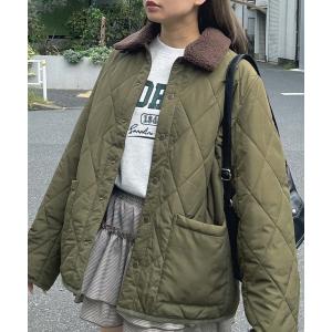 ブルゾン アウター衿取り外し可能 2WAYキルティングジャケット レディース メンズ