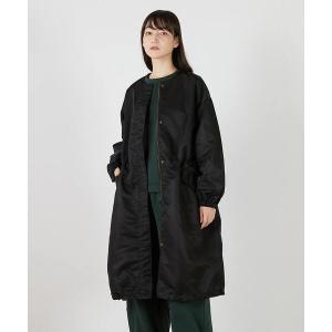 コート アウター ナイロンクルーネックドロストコート レディース